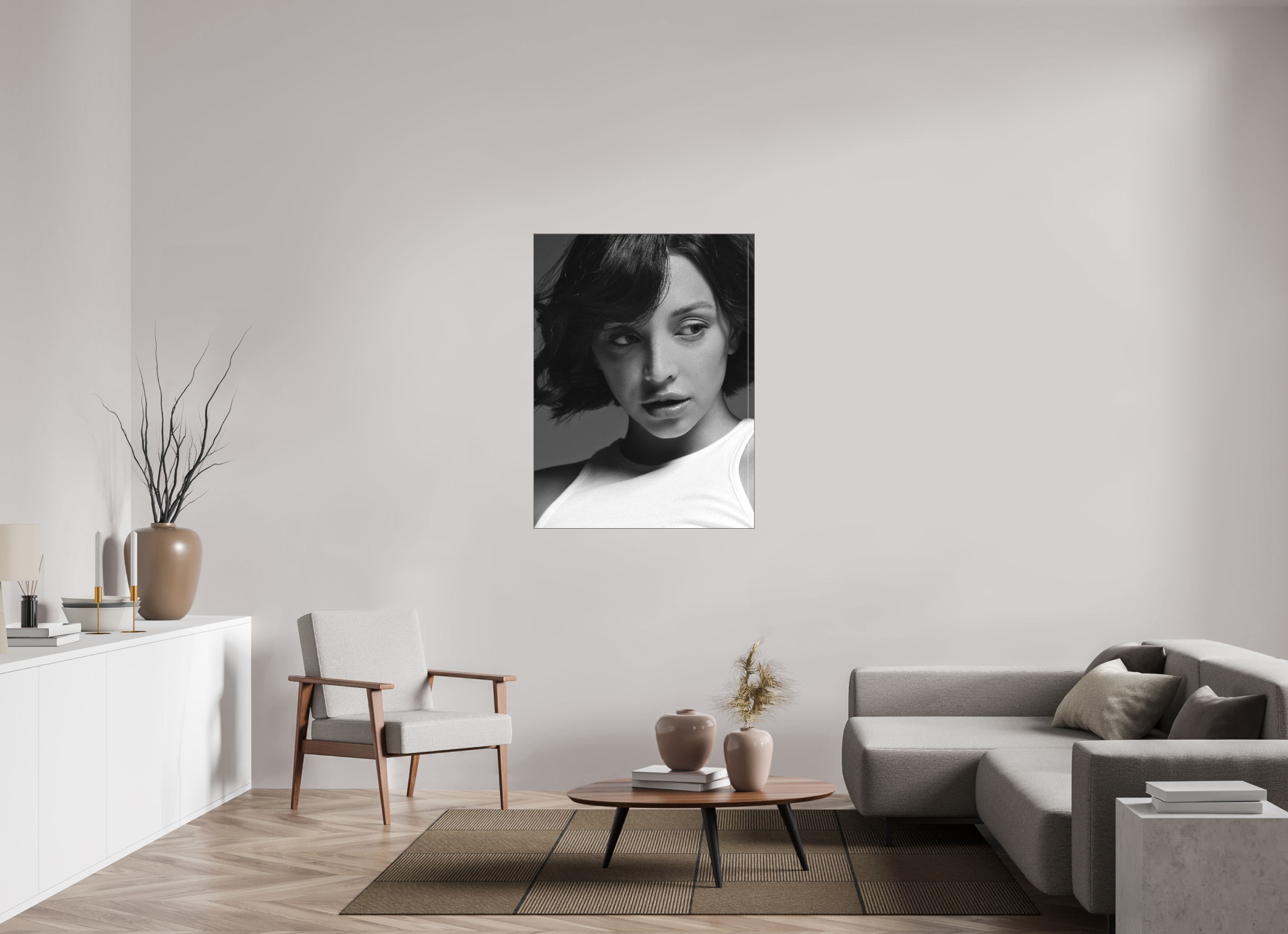 90 x 120 cm, SW Acrylglas matt Olivia Intensiv